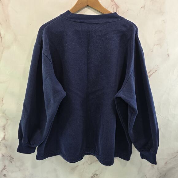 Vintage Sweatshirt Womens 3X Blue 90s Cat In The Hat Dr Suess Crewneck Pullover - Picture 4 of 11